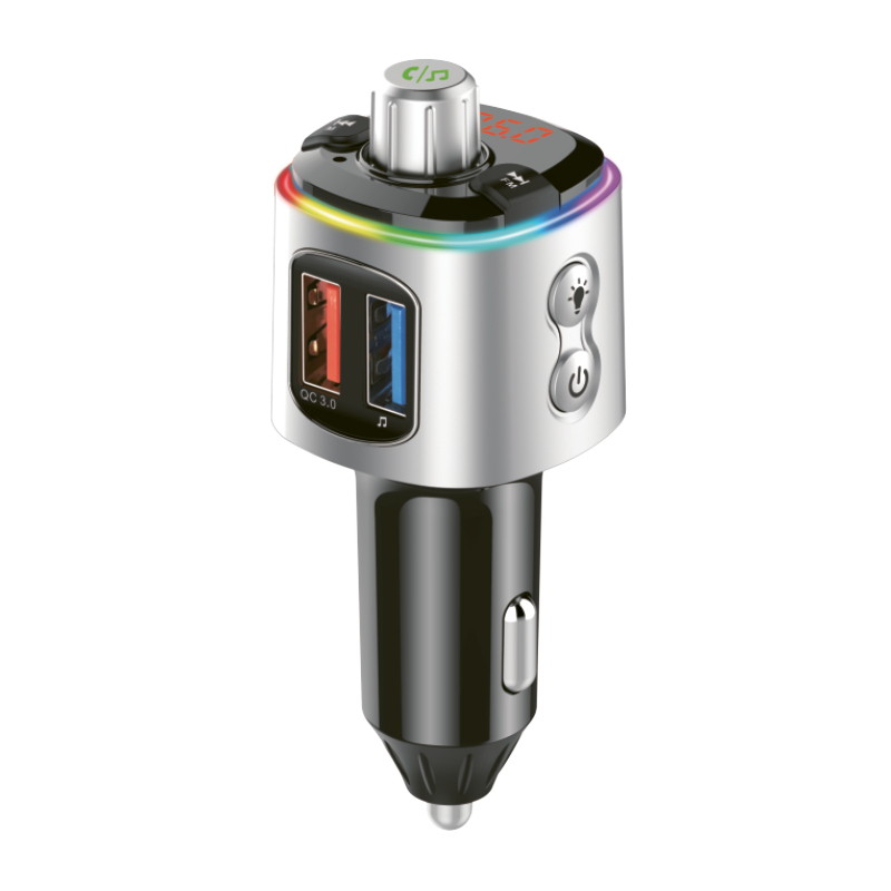 Gizzu Bluetooth 5 USB QC3.0 Type-C PD Power + MicroSD FM Transmitter Handsfree Kit (BC67)