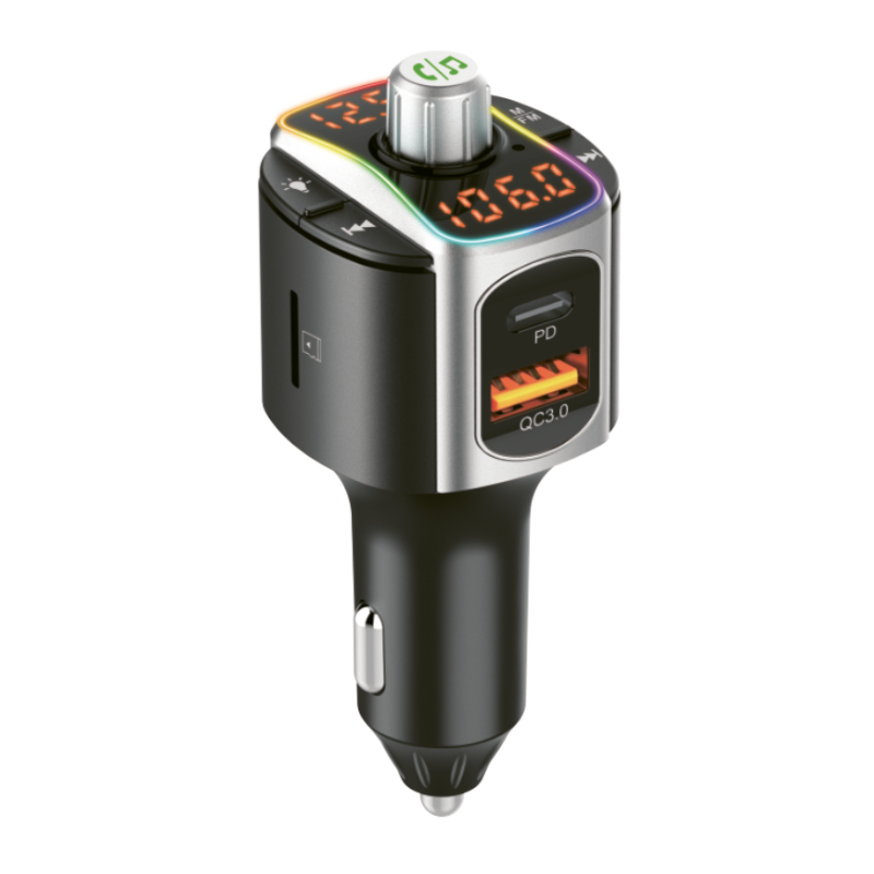 Gizzu Bluetooth 5.0 USB QC3.0 FM Transmitter Handsfree Kit